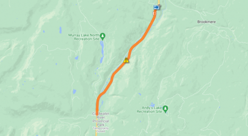 Lane closed in each direction on Coquihalla Highway